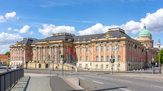 St. Nicholas' Church and Brandenburg parliament (Landtag), Potsdam, Germany