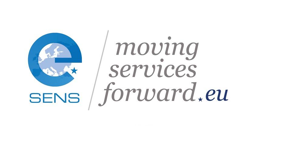 Logo eSENS moving services forward.eu