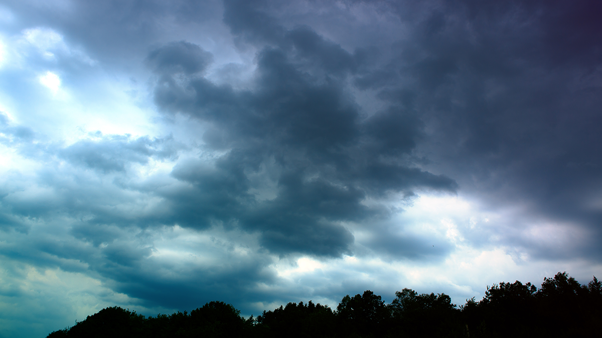 Big storm clouds background view from ground surface