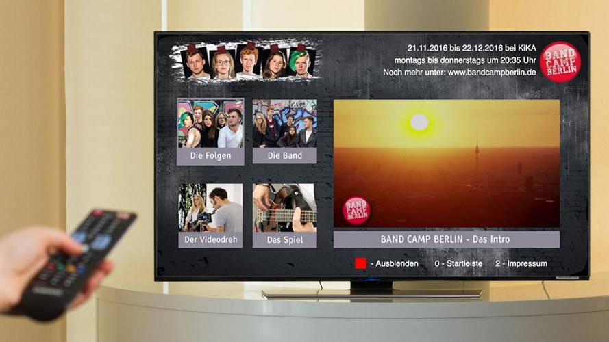»Band Camp Berlin« bietet Zusatzmaterial auf dem HbbTV