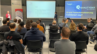 Aufnahme während des ASQF Quality Day bei Fraunhofer FOKUS 