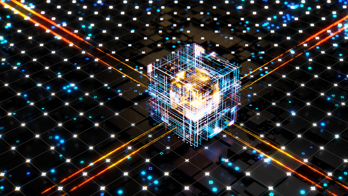 SQC, News: SeQuenC Futuristisches High-Tech-Computer-Netzwerkkonzept mit künstlicher Intelligenz