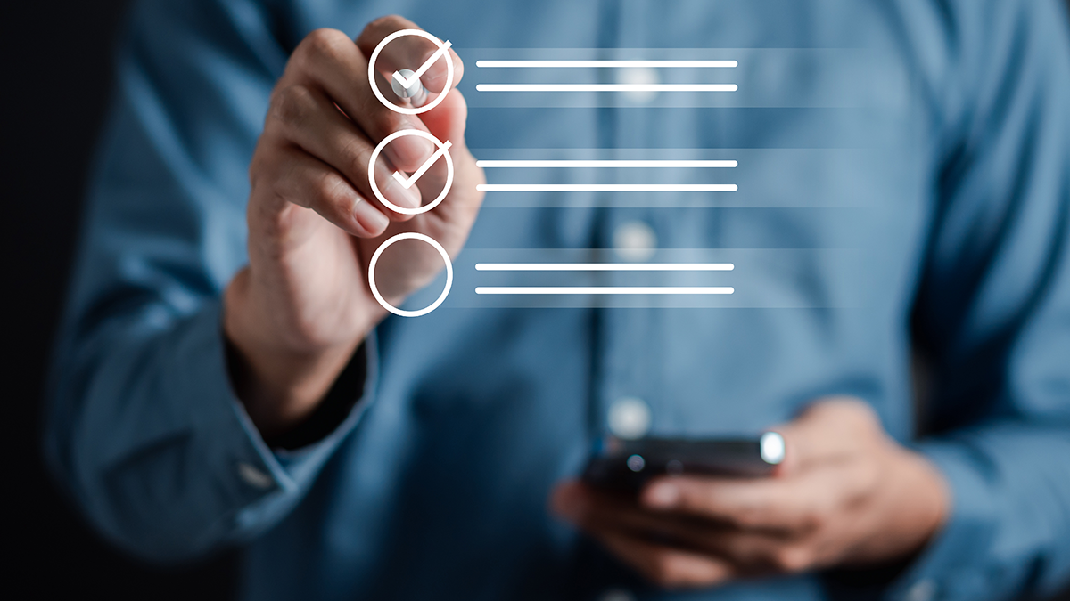 Online survey filling out and digital form checklist quality check improvement. Standardization, certification. Compliance to regulations service and standards.