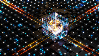 Futuristisches High-Tech-Computer-Netzwerkkonzept mit künstlicher Intelligenz