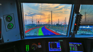 Visit the train station, enter the locomotive, shoot inside and look away from the locomotive