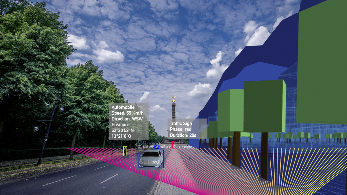 ASCT, News: Eclipse MOSAIC Eine digitale Nachstellung einer Straße.