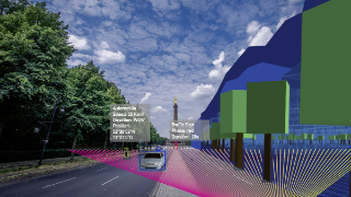 Eine digitale Nachstellung einer Straße.
