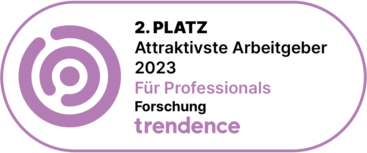 trendence 2. Platz - Attraktivste Arbeitgeber 2023 Für Professionals im Bereich Forschung
