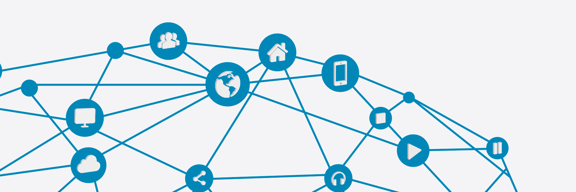 Key Visual des MWS 2017: Netzstruktur mit Icons