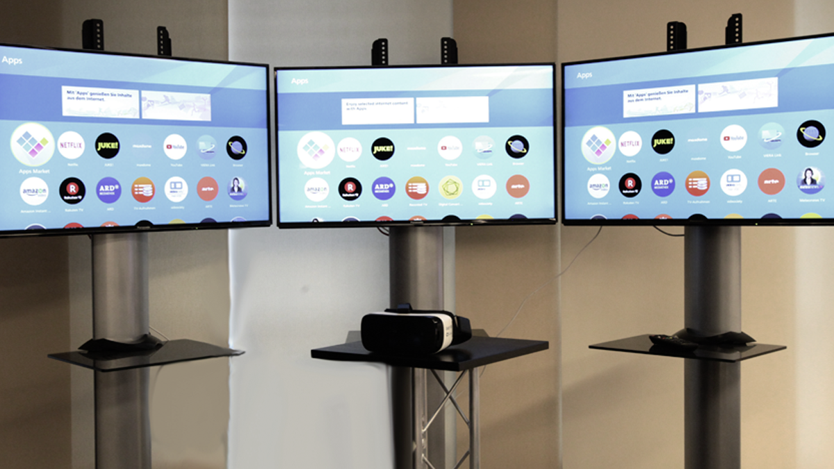 Set up for 360° Playout at the Smart Media Lab at Fraunhofer FOKUS