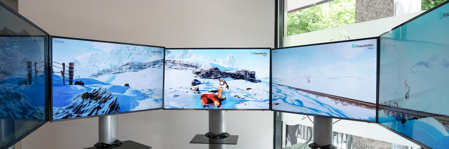 360° Video Playout on five TV screens at MWS 2018