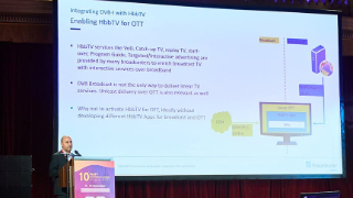 FAME, News, Event: HbbTV Symposium 2022 Dr. Louay Bassbous presenting at HbbTV Symposium 2022