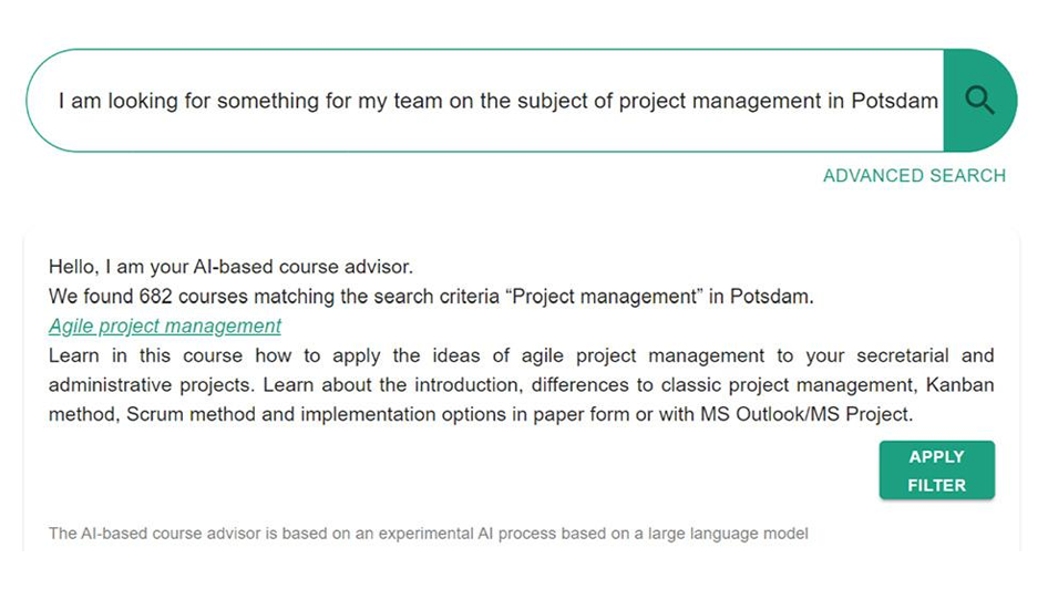 AI-based course advisor: Structuring Unstructured Data with LLMs