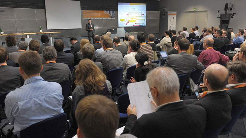 The audience at the 1st FOKUS FUSECO Forum 2010 at Fraunhofer FOKUS