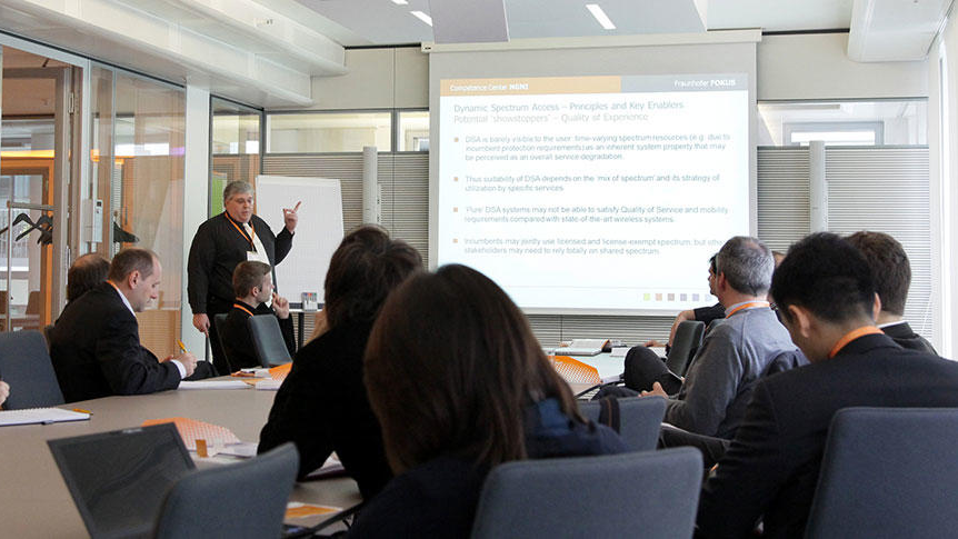 FOKUS expert at the 2nd FOKUS FUSECO Forum 2011 giving a presentation