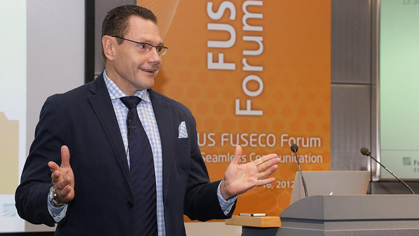 FOKUS expert Thomas Magedanz at the 3rd FOKUS FUSECO Forum 2012