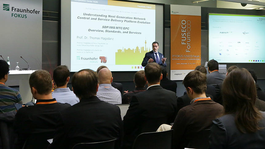 The audience at the 3rd FOKUS FUSECO Forum 2012 at Fraunhofer FOKUS