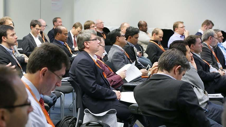 The audience at the 4th FOKUS FUSECO Forum 2013 at Fraunhofer FOKUS