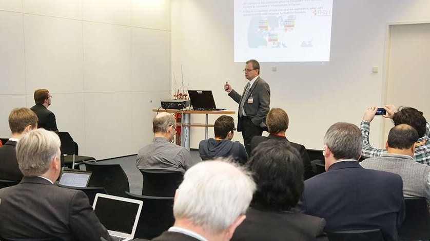 The audience at the 4th FOKUS FUSECO Forum 2013 at Fraunhofer FOKUS
