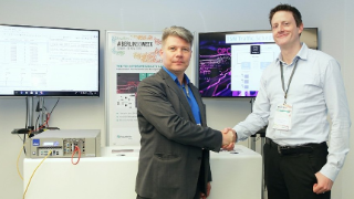 Thomas Schulze (Director of Marketing & Business Development for Automotive) and Florian Schneider (Fraunhofer FOKUS) at the Launch of TSN Interoperability Lab 