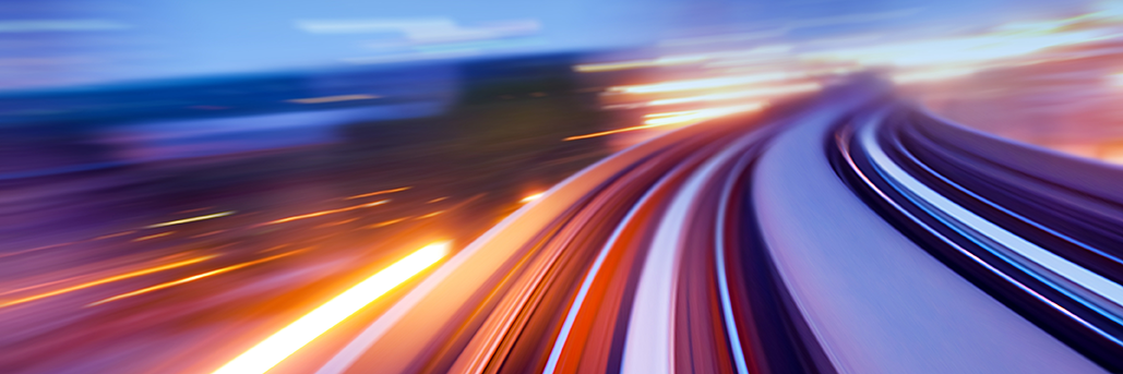 Abstract view on elevated highway, speeding concept.